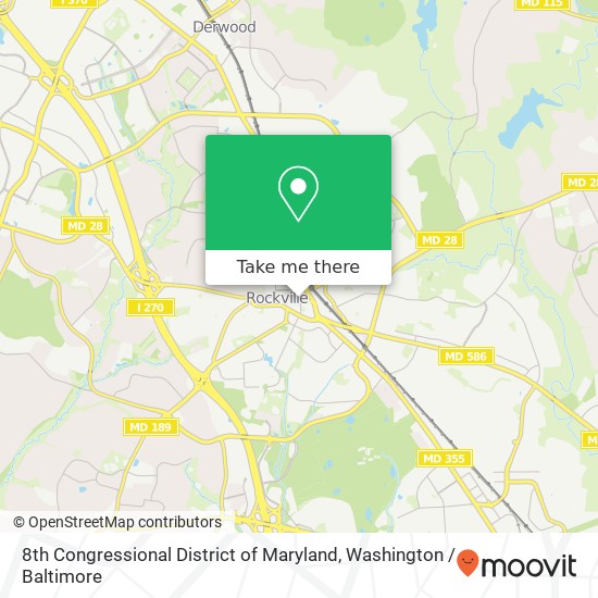 Mapa de 8th Congressional District of Maryland, 51 Monroe St