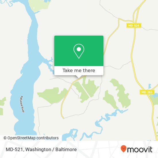 Mapa de MD-521, Huntingtown, MD 20639