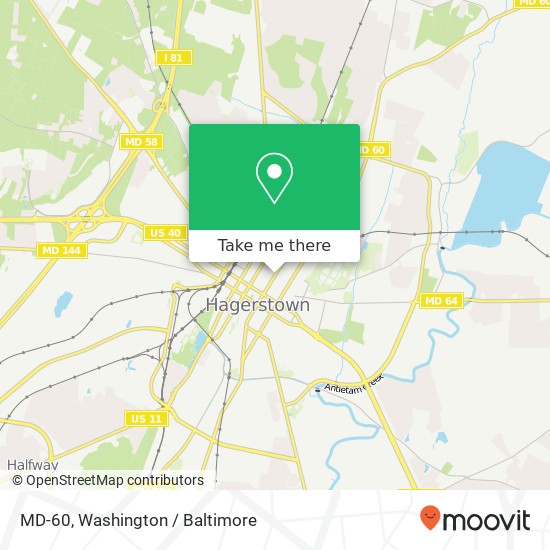 Mapa de MD-60, Hagerstown, MD 21740