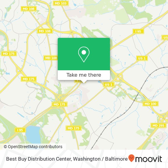 Mapa de Best Buy Distribution Center, 6680 Business Pkwy