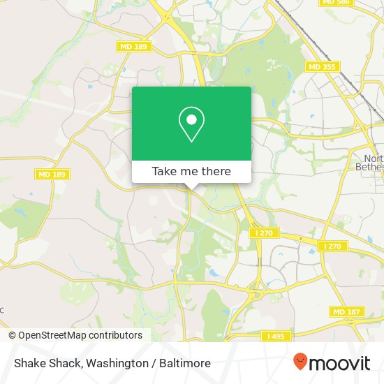 Mapa de Shake Shack, 7997 Tuckerman Ln