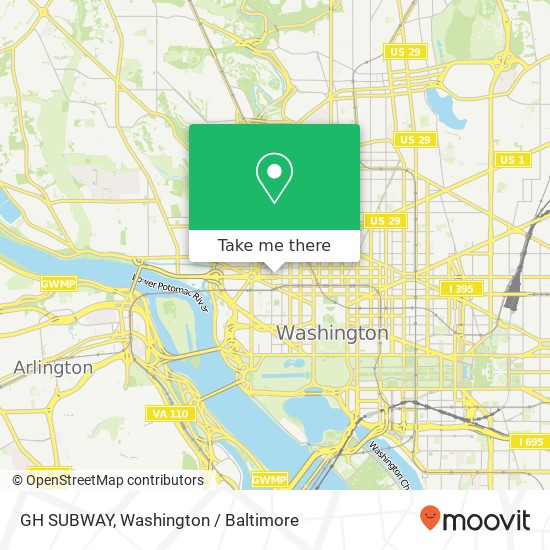 GH SUBWAY, 2029 K St NW map