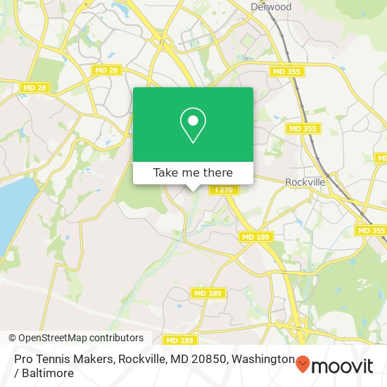 Mapa de Pro Tennis Makers, Rockville, MD 20850