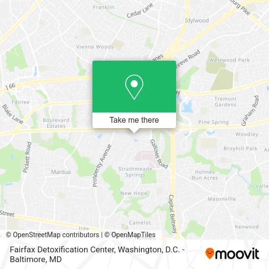 Mapa de Fairfax Detoxification Center