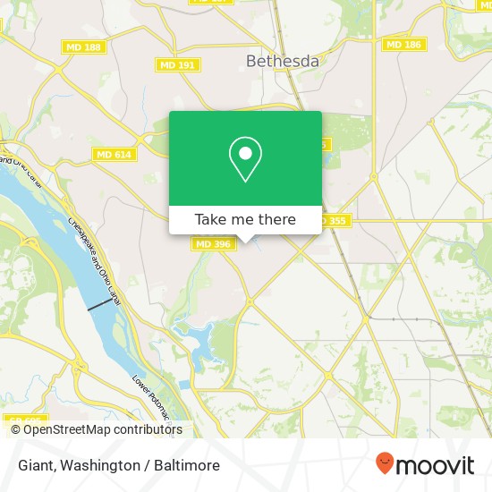 Mapa de Giant, Baltimore Ave