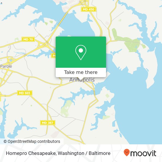 Mapa de Homepro Chesapeake, Church Cir