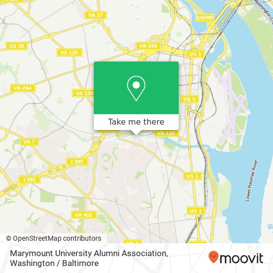 Mapa de Marymount University Alumni Association, Florence Dr