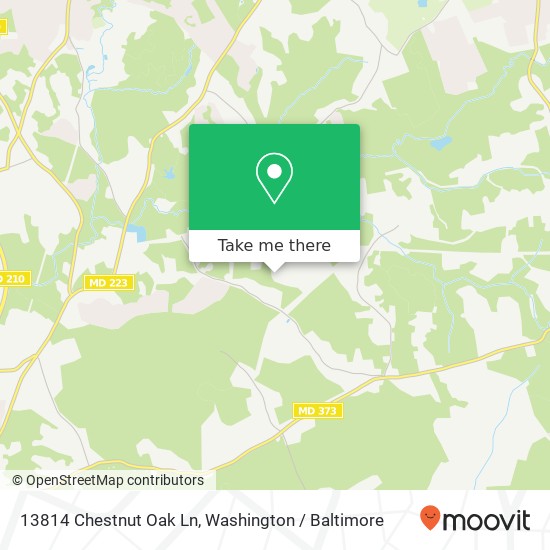 Mapa de 13814 Chestnut Oak Ln, Brandywine, MD 20613