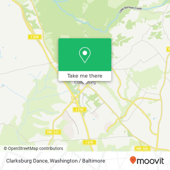 Clarksburg Dance, Frederick Rd map
