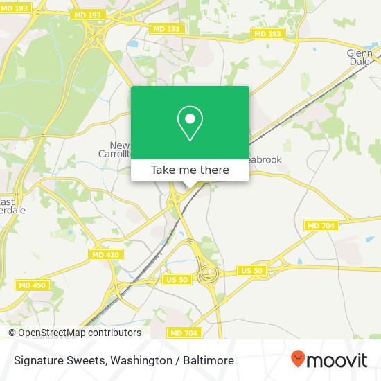 Mapa de Signature Sweets, Annapolis Rd