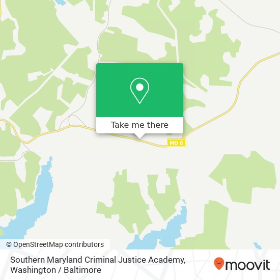 Southern Maryland Criminal Justice Academy map