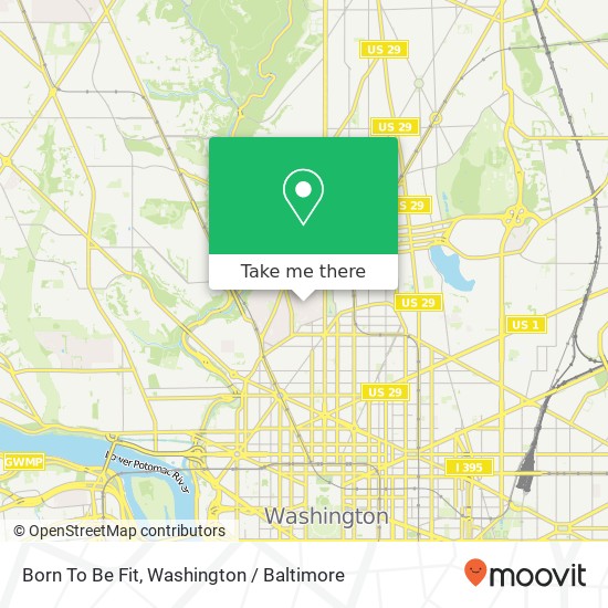 Mapa de Born To Be Fit, 1726 Kalorama Rd NW