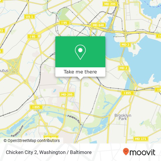 Chicken City 2, 3612 Annapolis Rd map