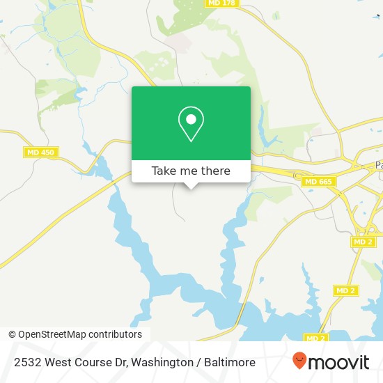 Mapa de 2532 West Course Dr, Annapolis, MD 21401