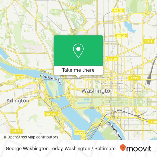 Mapa de George Washington Today, 2121 Eye St NW