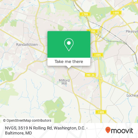 Mapa de NVGS, 3519 N Rolling Rd