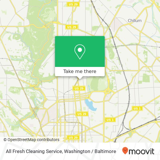 Mapa de All Fresh Cleaning Service, 744 Rock Creek Church Rd NW