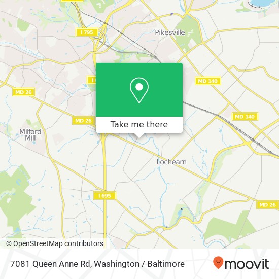 Mapa de 7081 Queen Anne Rd, Gwynn Oak, MD 21207