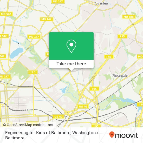 Mapa de Engineering for Kids of Baltimore, Baltimore, MD 21206