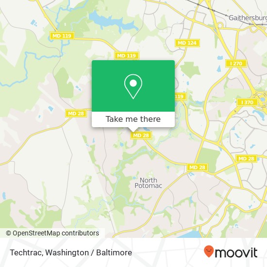 Mapa de Techtrac, Gaithersburg, MD 20878