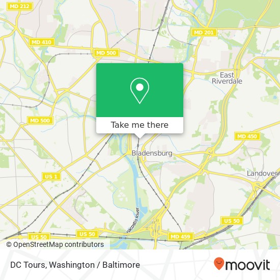 Mapa de DC Tours, 4703 Webster St