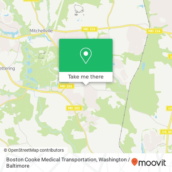 Mapa de Boston Cooke Medical Transportation, Whistling Duck Dr