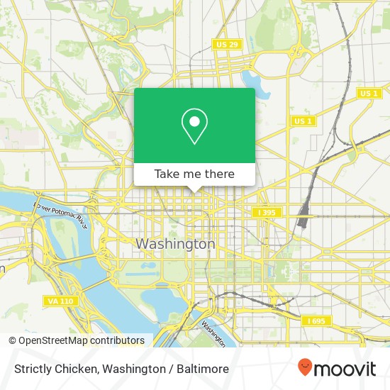 Strictly Chicken, 14th St NW map