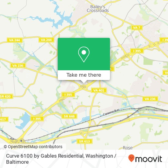 Curve 6100 by Gables Residential, 6100 Lincolnia Rd map