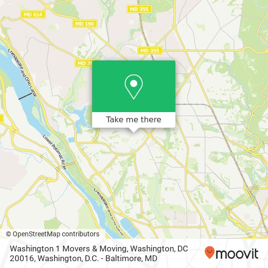 Mapa de Washington 1 Movers & Moving, Washington, DC 20016