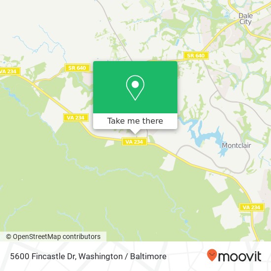 Mapa de 5600 Fincastle Dr, Manassas, VA 20112