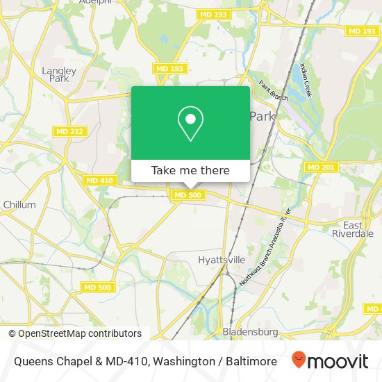Mapa de Queens Chapel & MD-410, Hyattsville, MD 20782