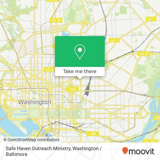 Mapa de Safe Haven Outreach Ministry, 1140 N Capitol St NW