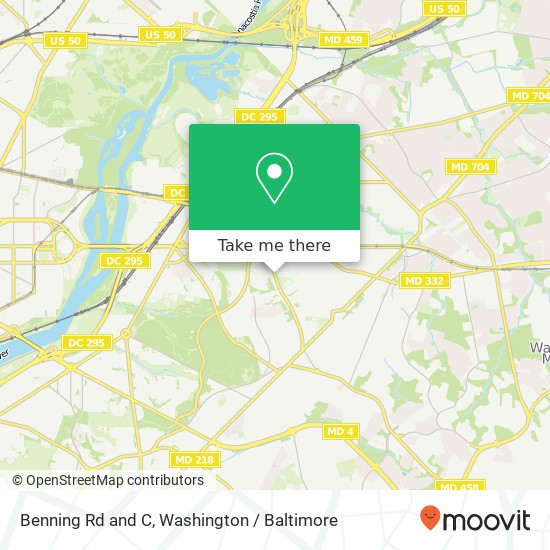 Benning Rd and C, Washington, DC 20019 map