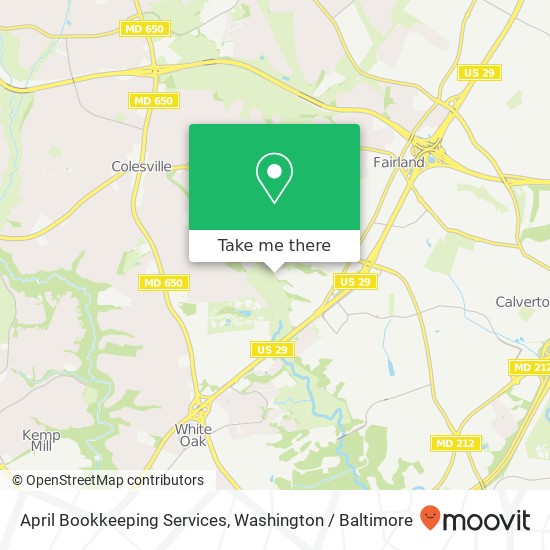 April Bookkeeping Services, Needlepine Ter map