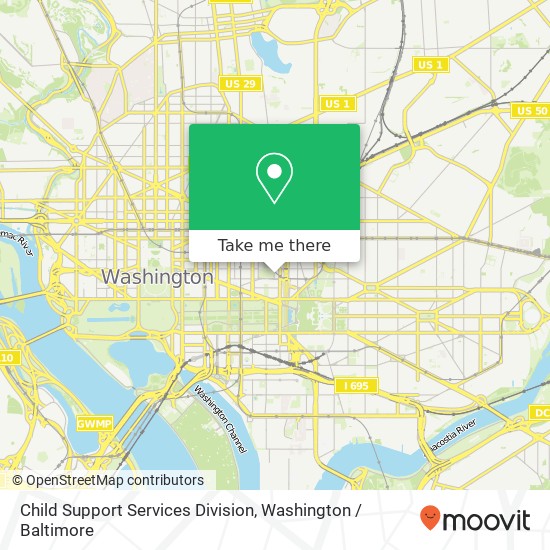 Mapa de Child Support Services Division, 441 4th St NW