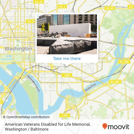 Mapa de American Veterans Disabled for Life Memorial