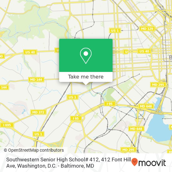 Mapa de Southwestern Senior High School# 412, 412 Font Hill Ave