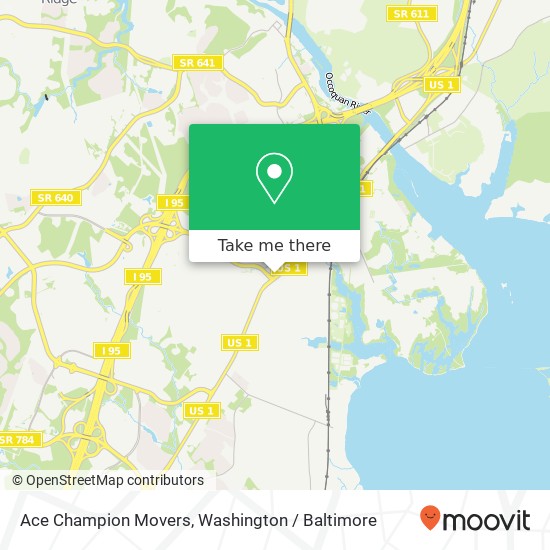 Ace Champion Movers, Jefferson Davis Hwy map