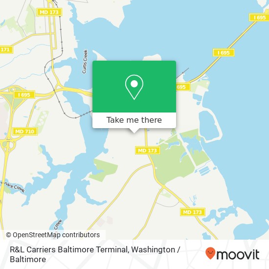 Mapa de R&L Carriers Baltimore Terminal