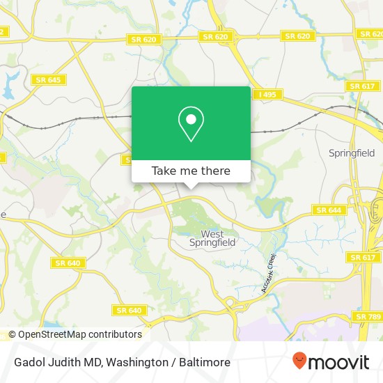 Gadol Judith MD, 8134 Old Keene Mill Rd map