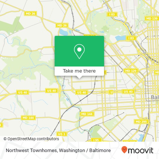 Mapa de Northwest Townhomes, 2629 W Mosher St
