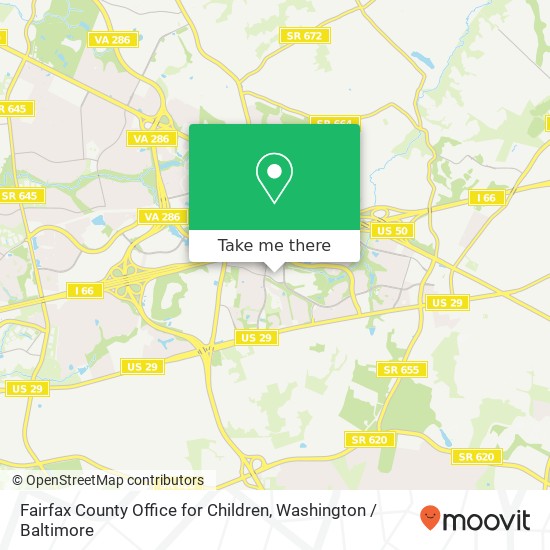 Fairfax County Office for Children map