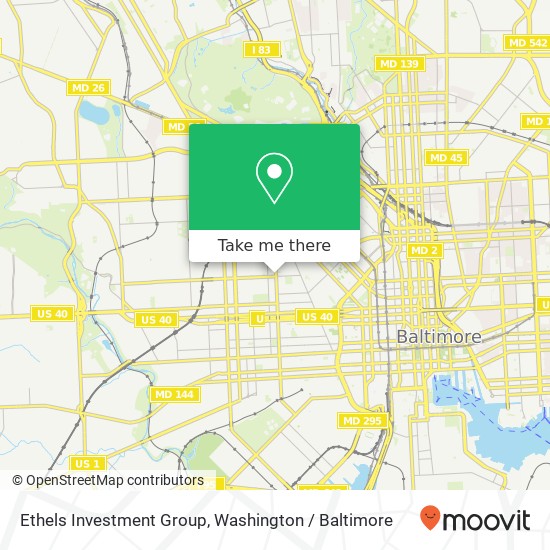 Mapa de Ethels Investment Group, 1300 W Lafayette Ave