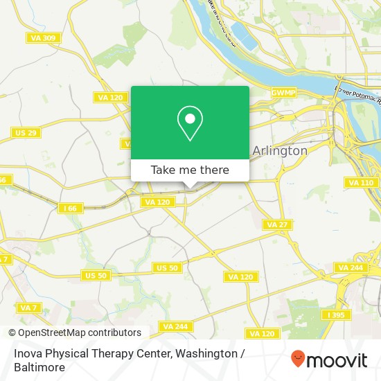 Inova Physical Therapy Center, 3833 N Fairfax Dr map