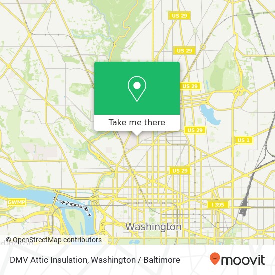 Mapa de DMV Attic Insulation, 2202 18th St NW