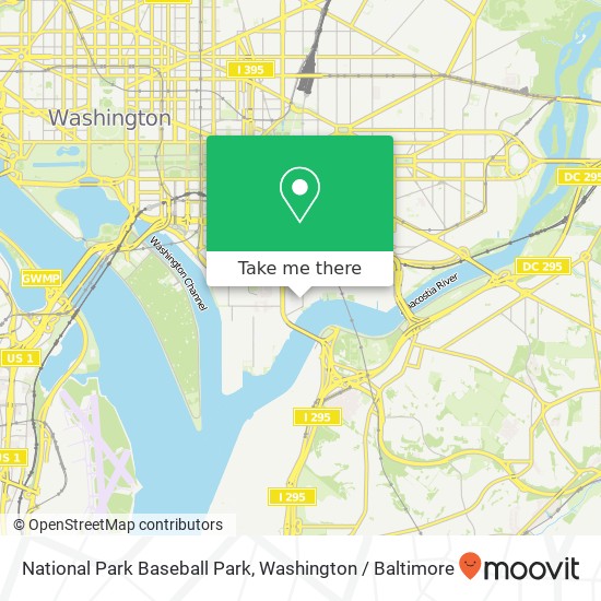 National Park Baseball Park, 1st St SE map