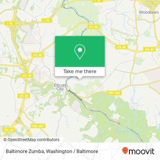 Baltimore Zumba map