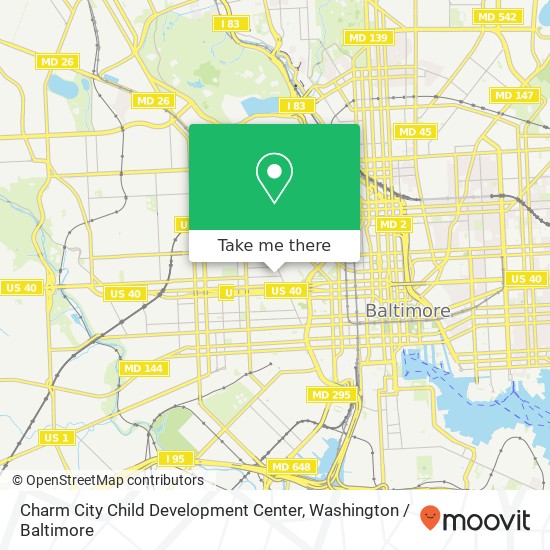 Mapa de Charm City Child Development Center, 914 Edmondson Ave