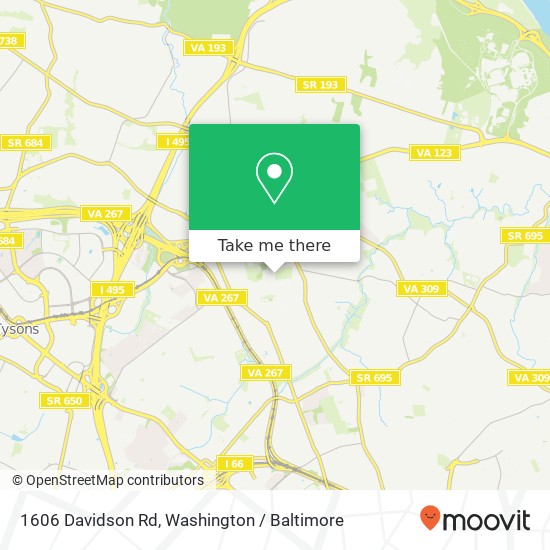 1606 Davidson Rd, McLean, VA 22101 map