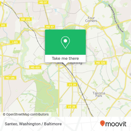 Santeo, 8403 Colesville Rd map